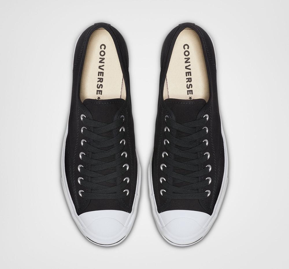 Black / White / Black Women's Converse Jack Purcell Canvas Unisex Low Tops  India |  KBTF-98260