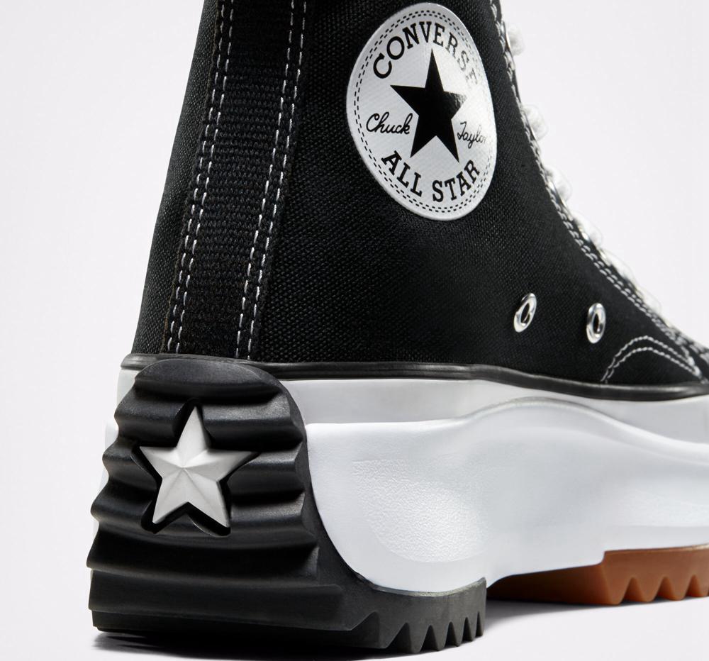 Black / White / Gum Women's Converse Run Star Hike Unisex High Top Platform Shoes  India |  HJOX-65934