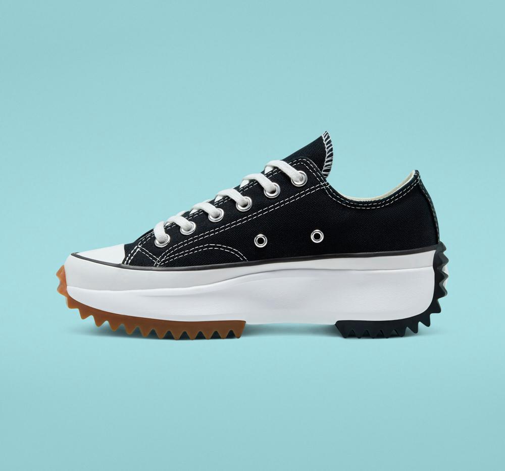 Black / White / Gum Women's Converse Run Star Hike Unisex Low Top Platform Shoes  India |  PFEY-03615