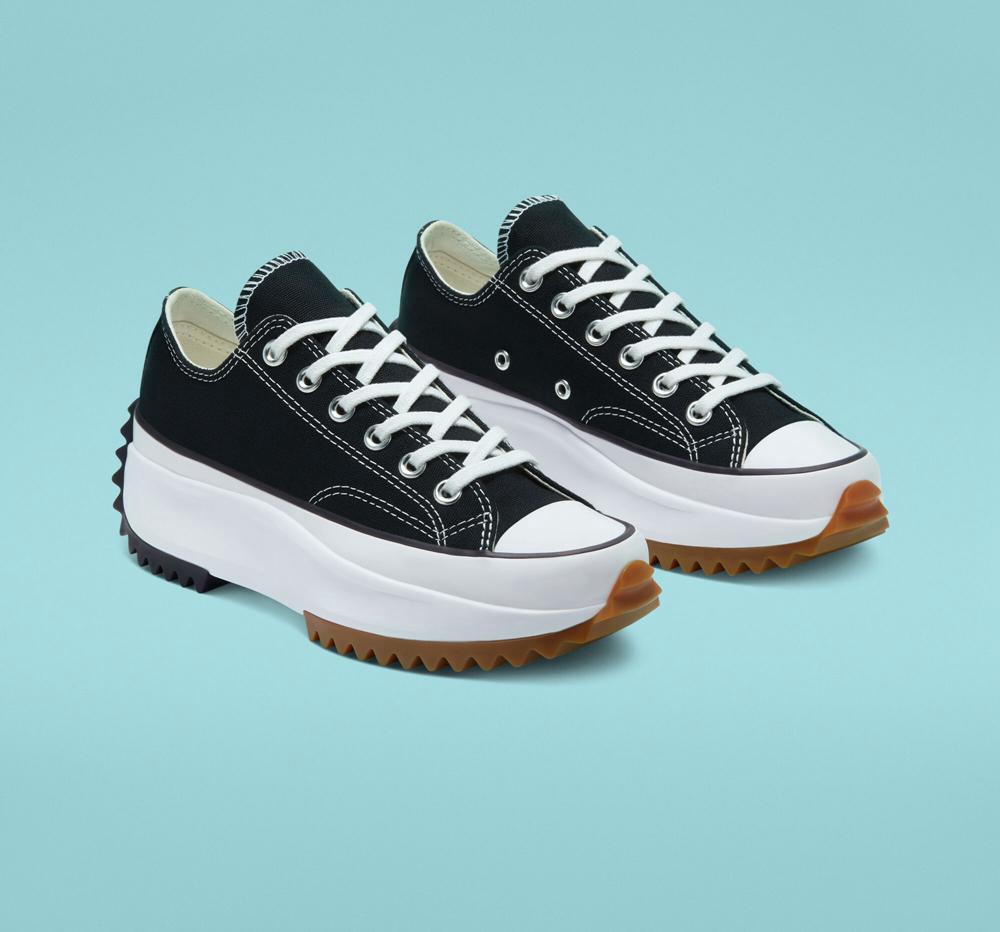 Black / White / Gum Women's Converse Run Star Hike Unisex Low Top Platform Shoes  India |  PFEY-03615