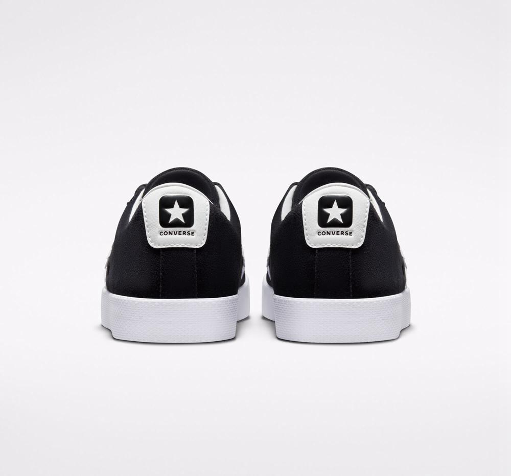 Black / White / White Women's Converse Cons Pl Vulc Pro Suede Skate Low Tops  India |  MCRF-61859