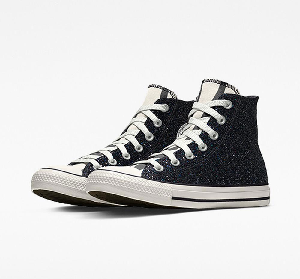 Blackzebra Women\'s Converse Custom Chuck Taylor All Star Glitter By You Unisex High Tops  India |  MLZQ-42796