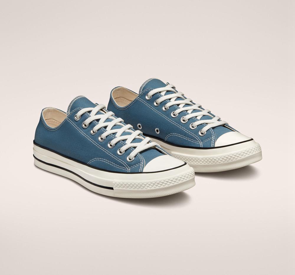 Blue Deep Waters / Egret / Black Men's Converse Chuck 70 Canvas Unisex Low Tops  India |  RYLJ-49206