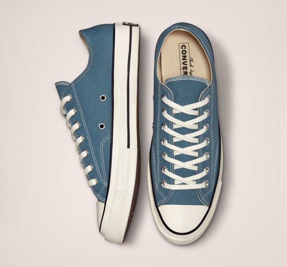 Blue Deep Waters / Egret / Black Women's Converse Chuck 70 Canvas Unisex Low Tops  India |  NQGT-07813