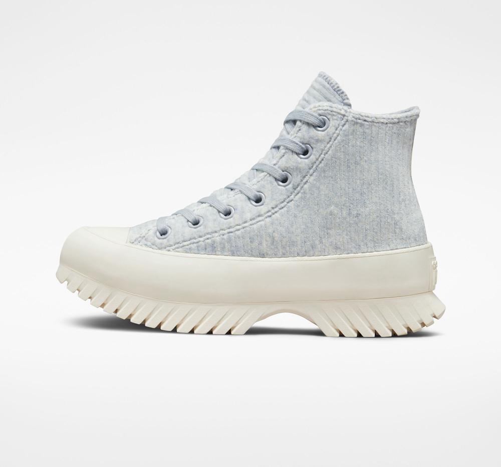 Blue Gravel / Egret Men's Converse Chuck Taylor All Star Lugged 2.0 Velour Unisex High Tops  India |  MGDN-30642