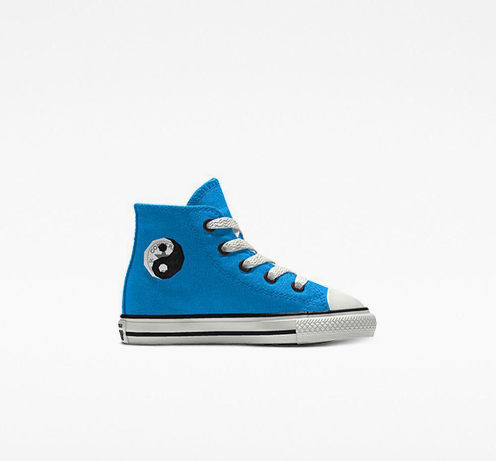 Blue Hero Girls\' Converse Custom Chuck Taylor All Star By You Toddler High Tops  India |  PWQJ-39068