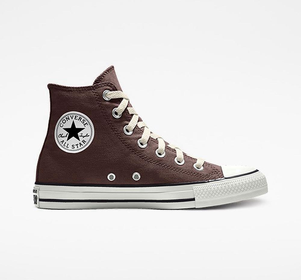 Brown Darkroot Men\'s Converse Custom Chuck Taylor All Star By You Unisex High Tops  India |  CNWS-13267