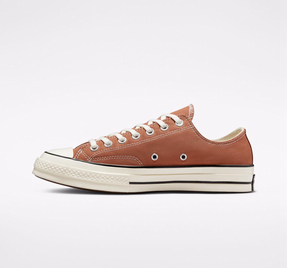 Brown Mineral Clay / Egret / Black Men's Converse Chuck 70 Canvas Unisex Low Tops  India |  EULJ-46807