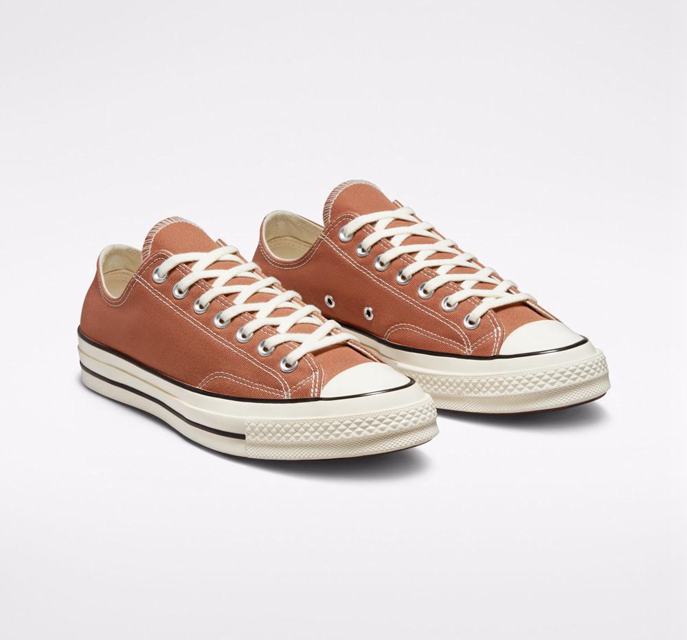 Brown Mineral Clay / Egret / Black Men's Converse Chuck 70 Canvas Unisex Low Tops  India |  EULJ-46807