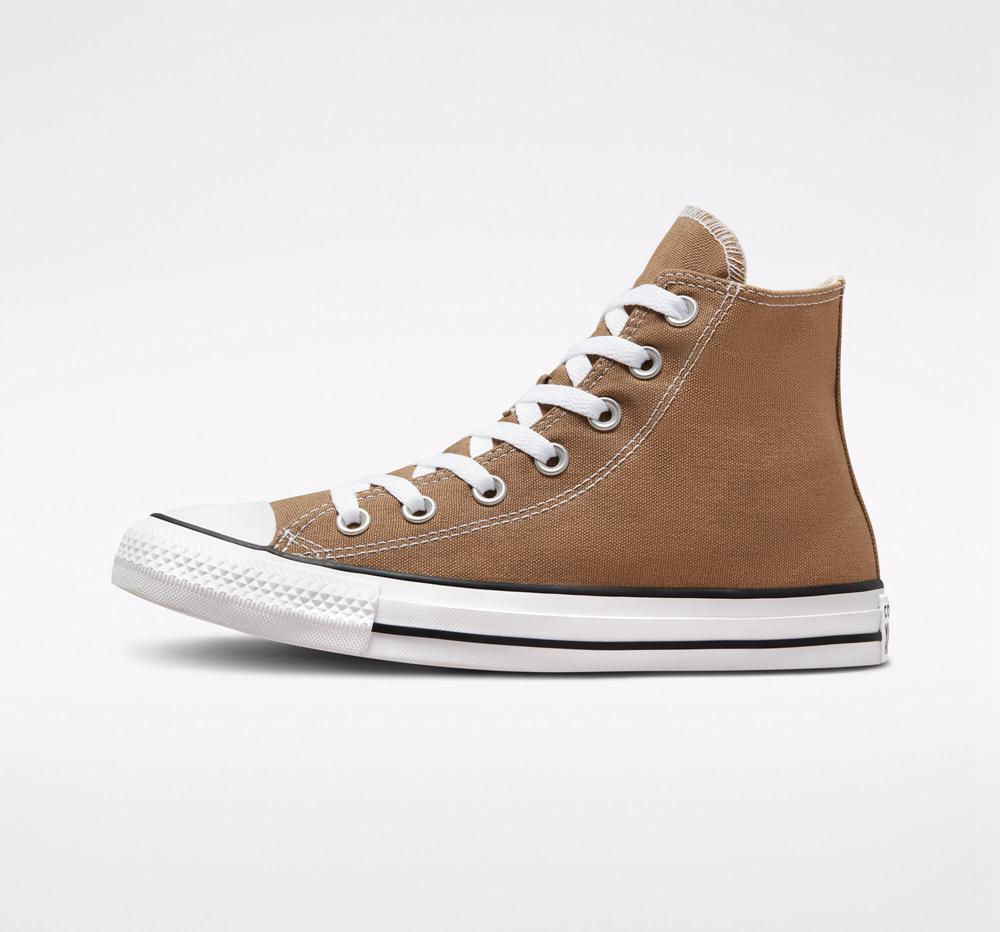 Brown Sand Dune / White / Black Men's Converse Chuck Taylor All Star Seasonal Color Unisex High Tops  India |  COGY-78621