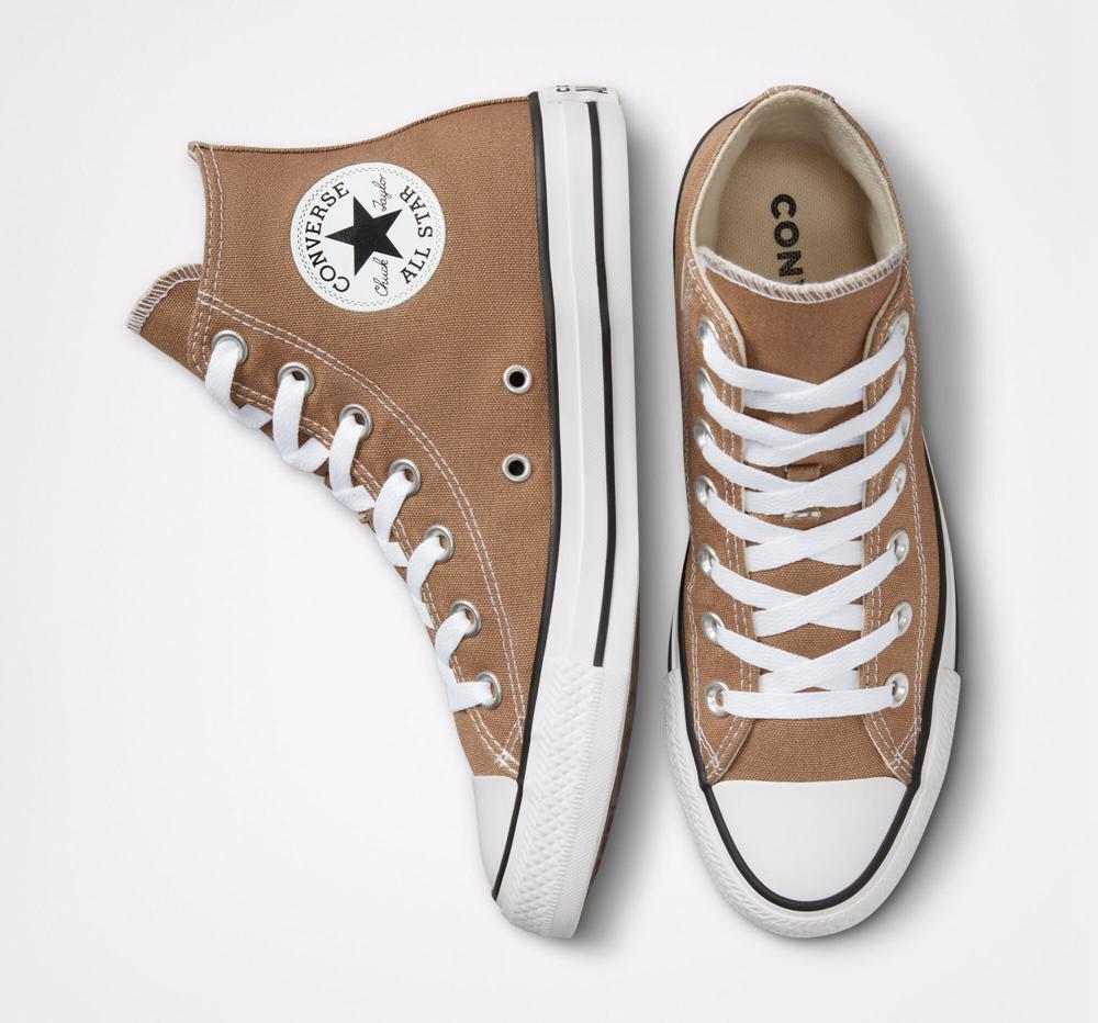 Brown Sand Dune / White / Black Men's Converse Chuck Taylor All Star Seasonal Color Unisex High Tops  India |  COGY-78621