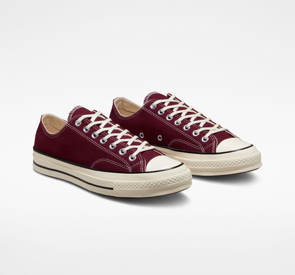 Burgundy Dark Beetroot / Egret / Black Men's Converse Chuck 70 Vintage Canvas Unisex Low Tops  India |  IRZU-53068