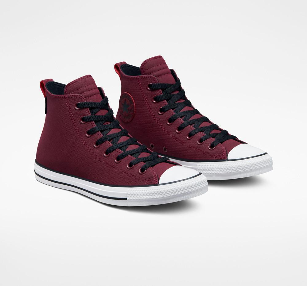 Burgundy Dark Beetroot / White / Black Men's Converse Chuck Taylor All Star Tectuff Unisex High Tops  India |  GKMB-92405