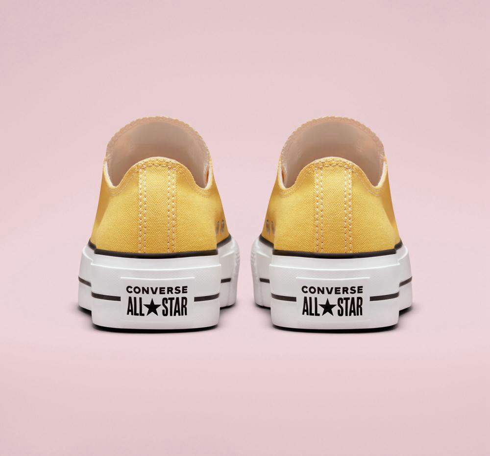 Butter Yellow Women's Converse Chuck Taylor All Star Lift Platform Surplus Canvas Unisex Low Tops  India |  GZTC-94751