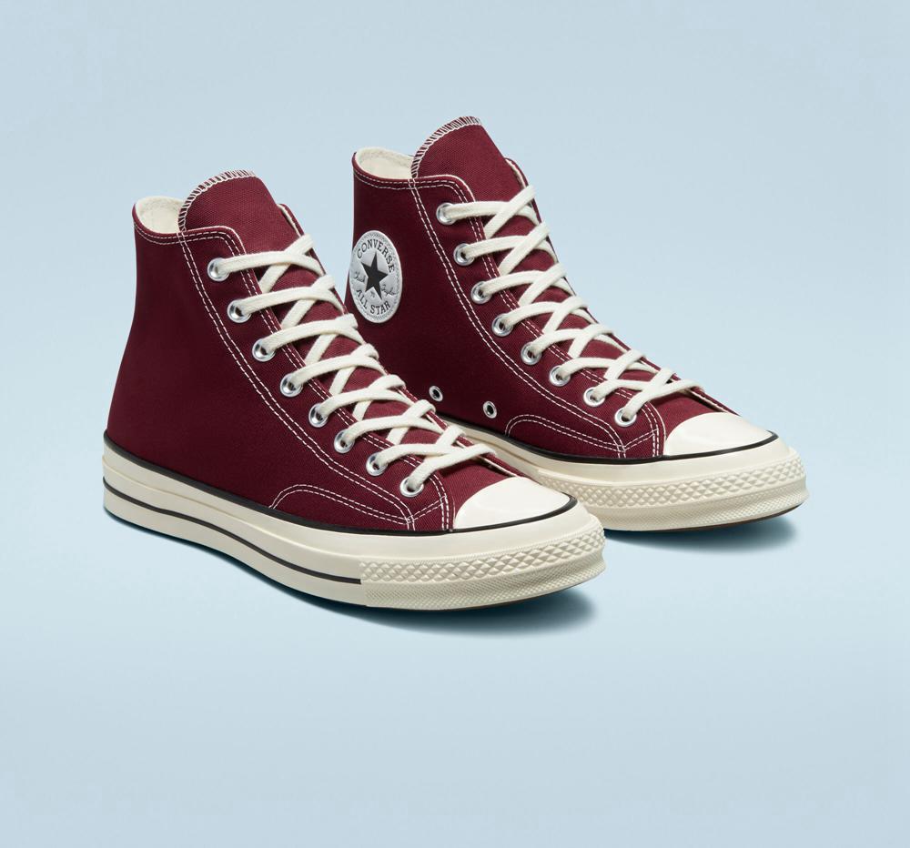 Deep Bordeaux / Egret / Black Men's Converse Chuck 70 Vintage Canvas Unisex High Tops  India |  PKEB-12654