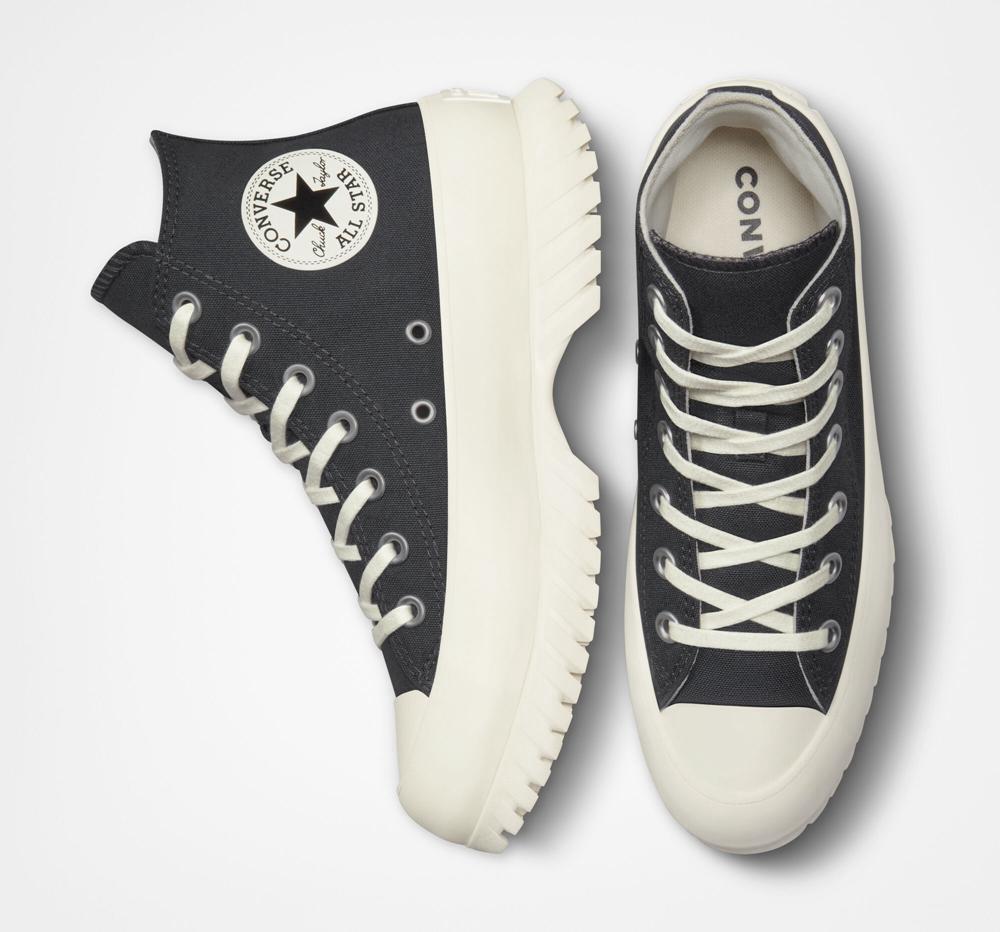 Dk Smoke Grey / Black / Egret Women's Converse Chuck Taylor All Star Lugged 2.0 Unisex High Tops  India |  NTQJ-49012