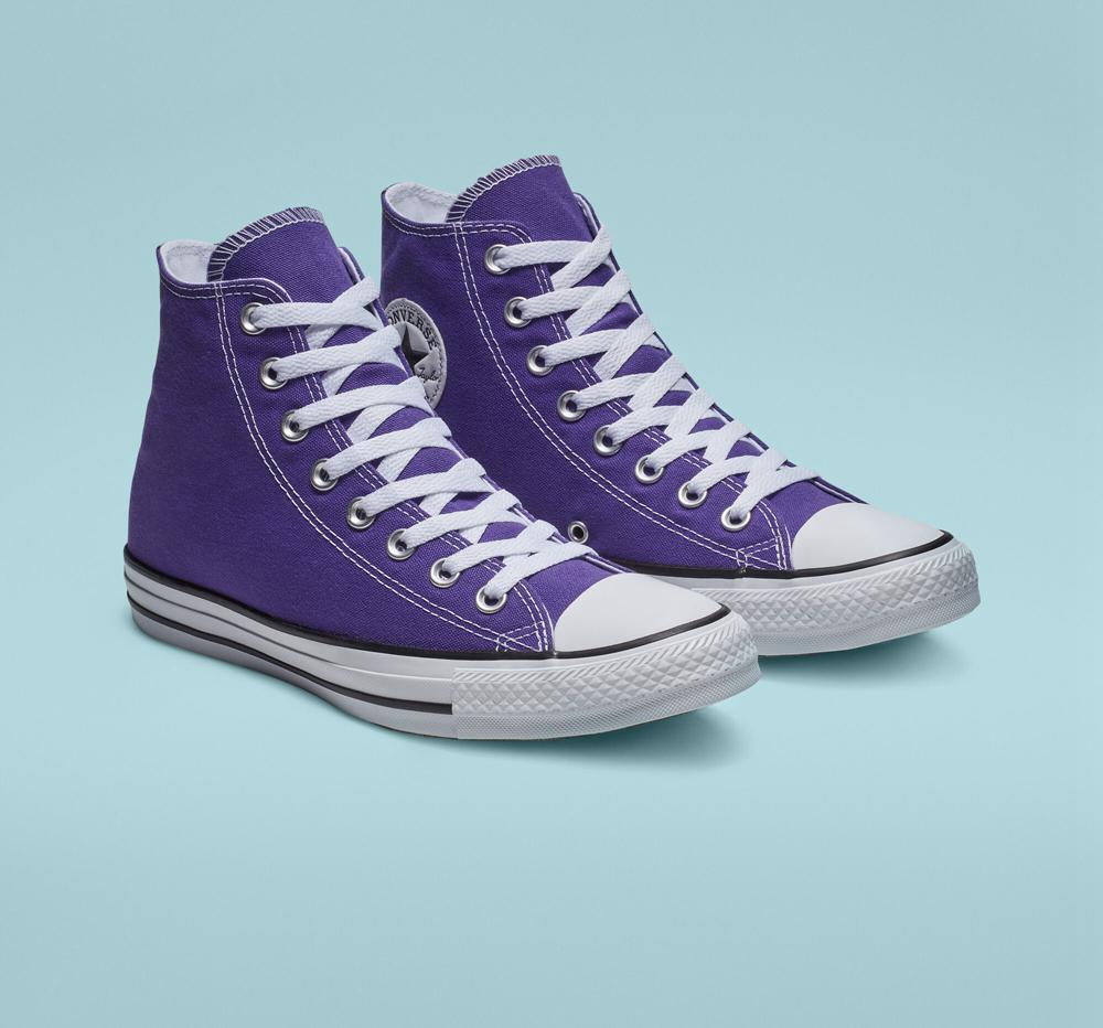 Electric Purple Women's Converse Chuck Taylor All Star Classic Unisex High Tops  India |  AYSM-02394