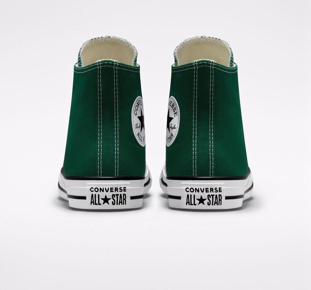 Green Midnight Clover / White / Black Men's Converse Chuck Taylor All Star Seasonal Color Unisex High Tops  India |  HMDT-31568