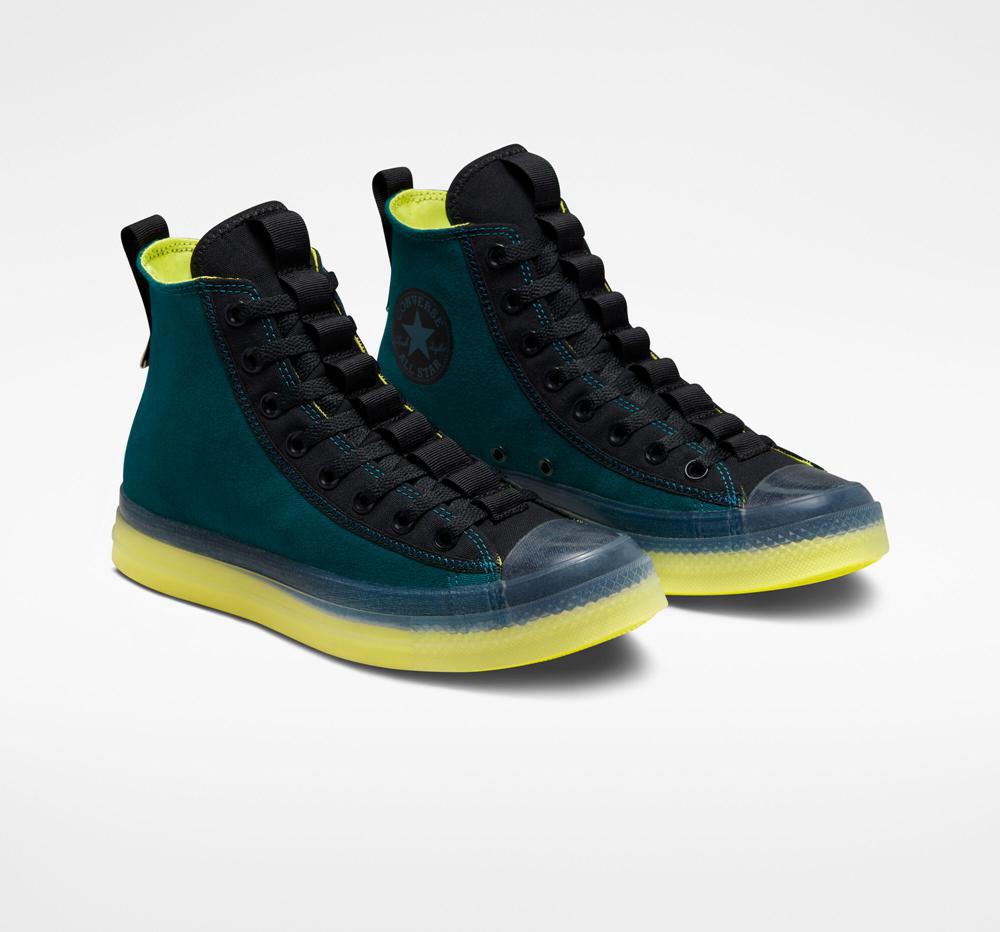 Green Midnight Turquoise / Black Women's Converse Chuck Taylor All Star Cx Explore Edge Glow Unisex High Tops  India |  MRSK-60823