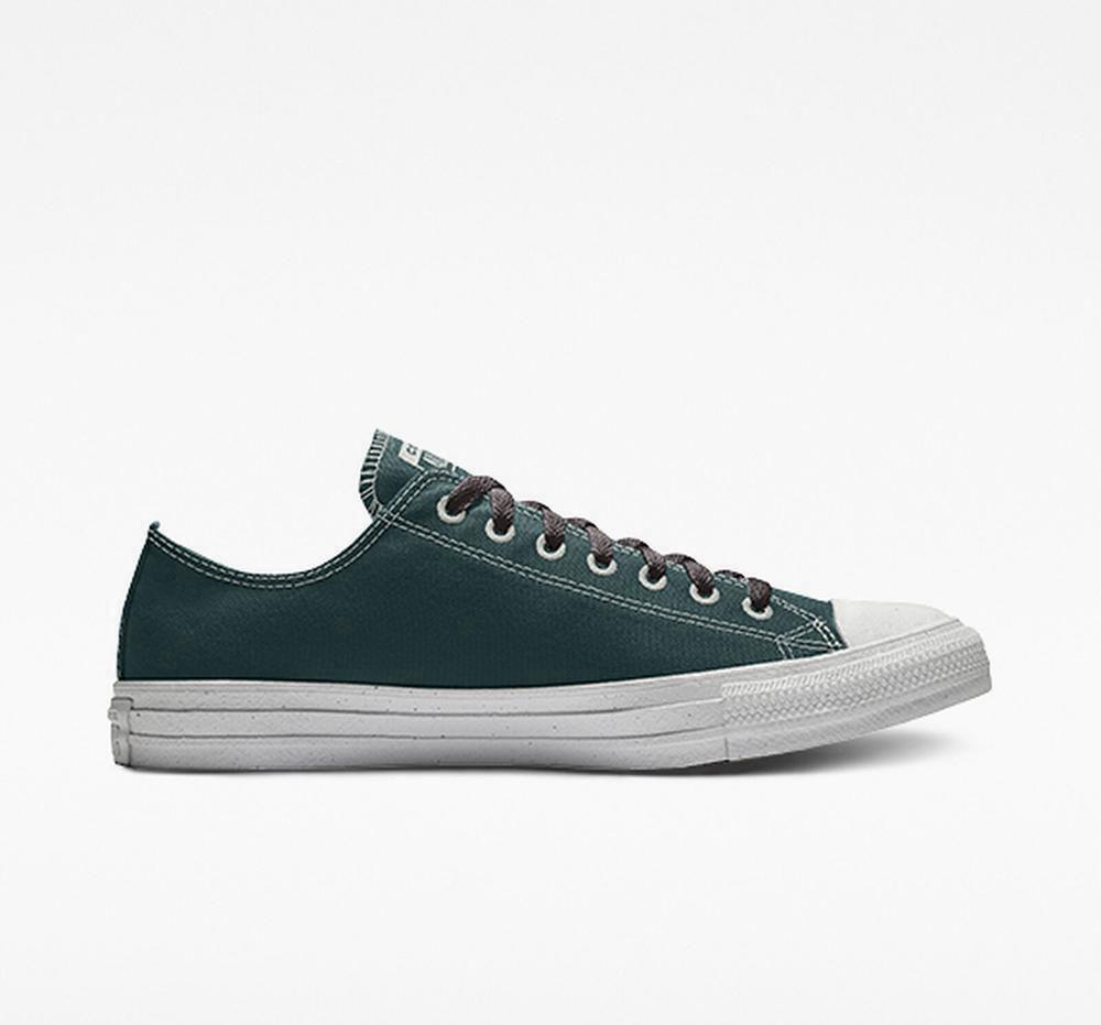 Green Seaweed Men\'s Converse Custom Chuck Taylor All Star Surplus By You Unisex Low Tops  India |  JFCI-95618