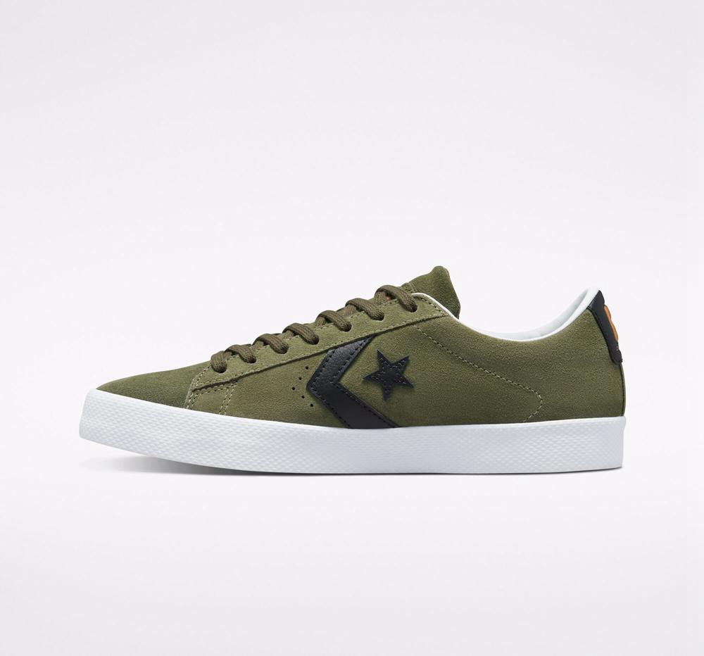 Green Utility / Black / White Men's Converse Cons Pl Vulc Pro Skate Low Tops  India |  MUWP-19782