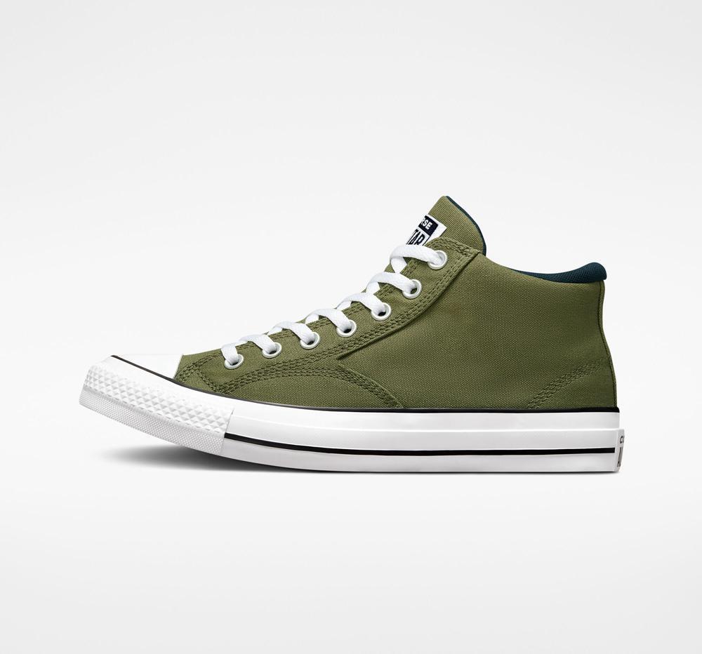 Green Utility / Obsidian / White Men's Converse Chuck Taylor All Star Malden Street Unisex Mid Low Tops  India |  MGUR-71835