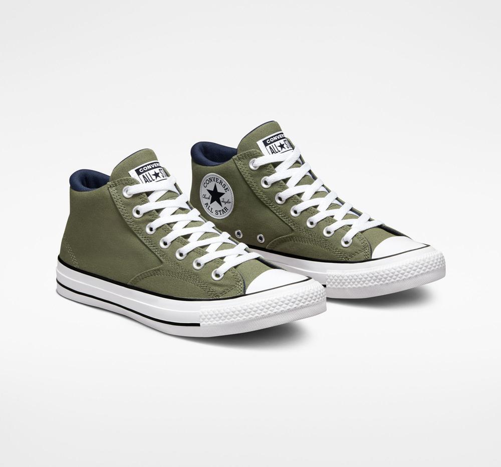 Green Utility / Obsidian / White Men's Converse Chuck Taylor All Star Malden Street Unisex Mid Low Tops  India |  MGUR-71835