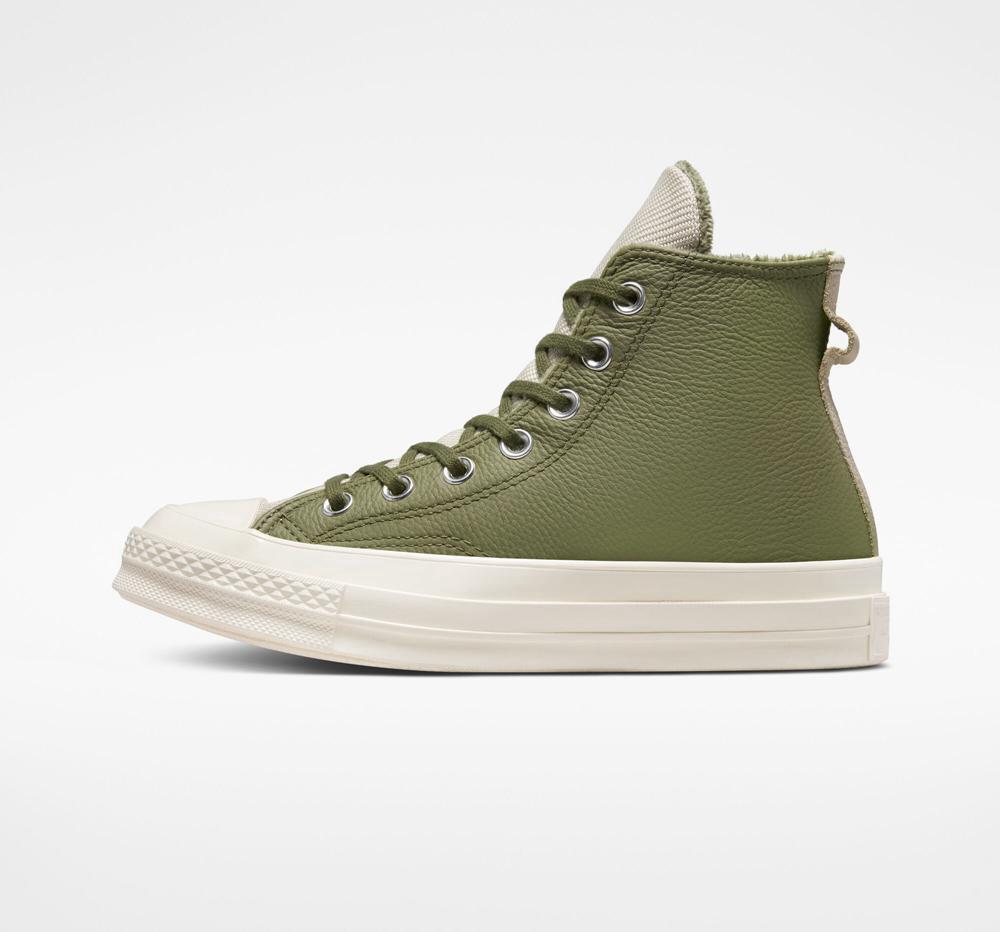 Green Utility / Papyrus / Egret Men's Converse Chuck 70 Counter Climate Unisex High Tops  India |  KXID-60783