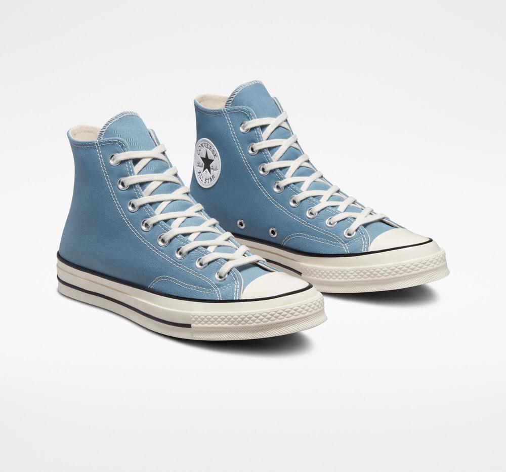 Indigo Oxide / Egret / Black Men's Converse Chuck 70 Vintage Canvas Unisex High Tops  India |  QGAI-34915