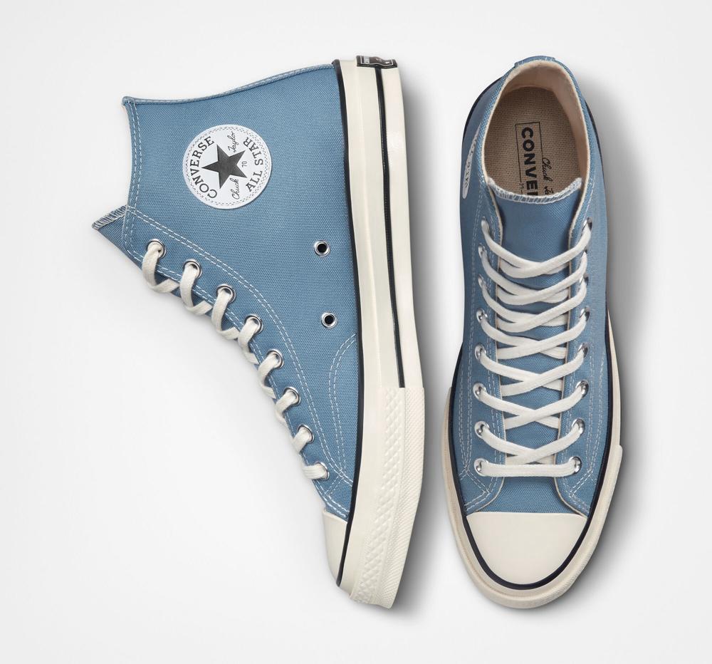 Indigo Oxide / Egret / Black Women's Converse Chuck 70 Vintage Canvas Unisex High Tops  India |  OZNV-47910