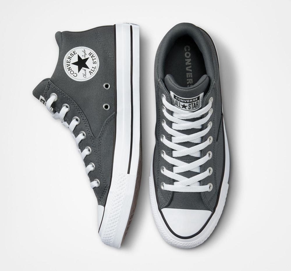 Iron Grey / White / Black Men's Converse Chuck Taylor All Star Malden Street Unisex Mid Low Tops  India |  BKVN-64798