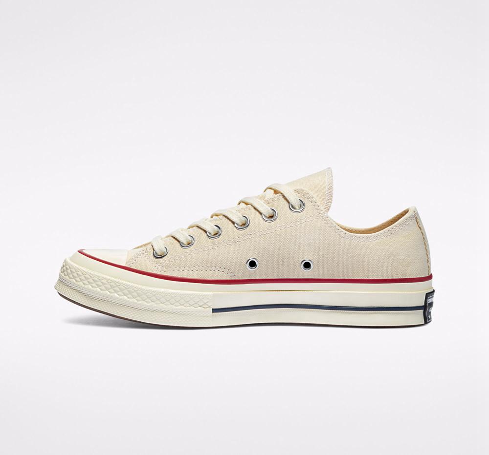 Khaki Parchment / Garnet / Egret Men's Converse Chuck 70 Vintage Canvas Unisex Low Tops  India |  JSZA-08249