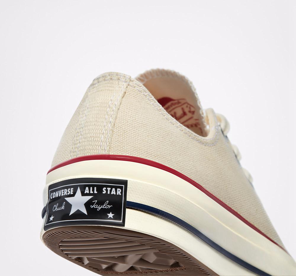 Khaki Parchment / Garnet / Egret Men's Converse Chuck 70 Vintage Canvas Unisex Low Tops  India |  JSZA-08249