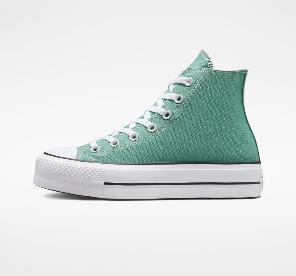 Mint Ocean Stone Women's Converse Chuck Taylor All Star Lift Platform Surplus Canvas High Tops  India |  DZEU-26894