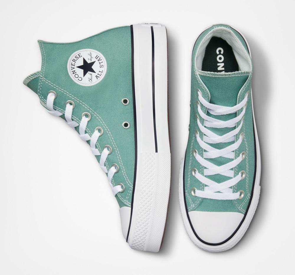 Mint Ocean Stone Women's Converse Chuck Taylor All Star Lift Platform Surplus Canvas High Tops  India |  DZEU-26894