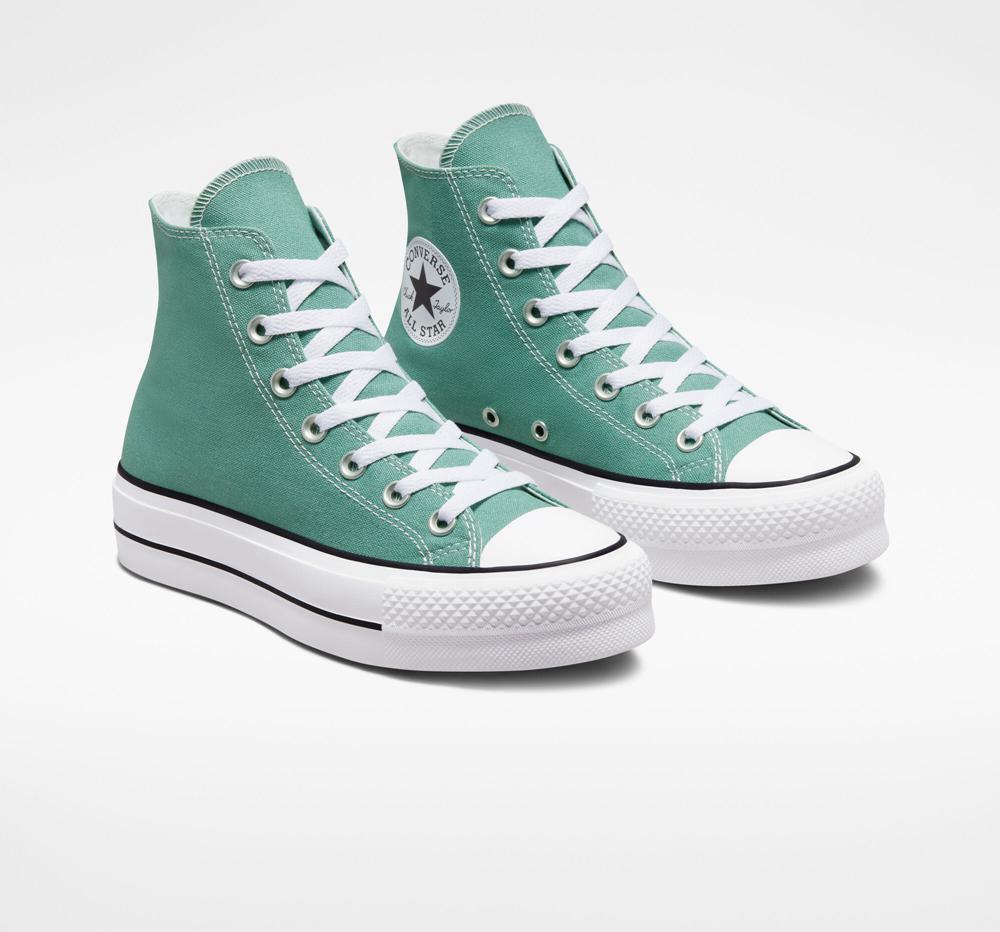 Mint Ocean Stone Women's Converse Chuck Taylor All Star Lift Platform Surplus Canvas High Tops  India |  DZEU-26894