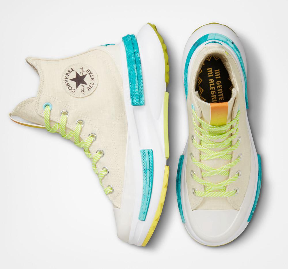 Natural Beige / Laser Lemon / Light Aqua Men's Converse Run Star Legacy Cx Mi Gente%2C Mi Alegria Unisex High Tops  India |  KDTC-13607