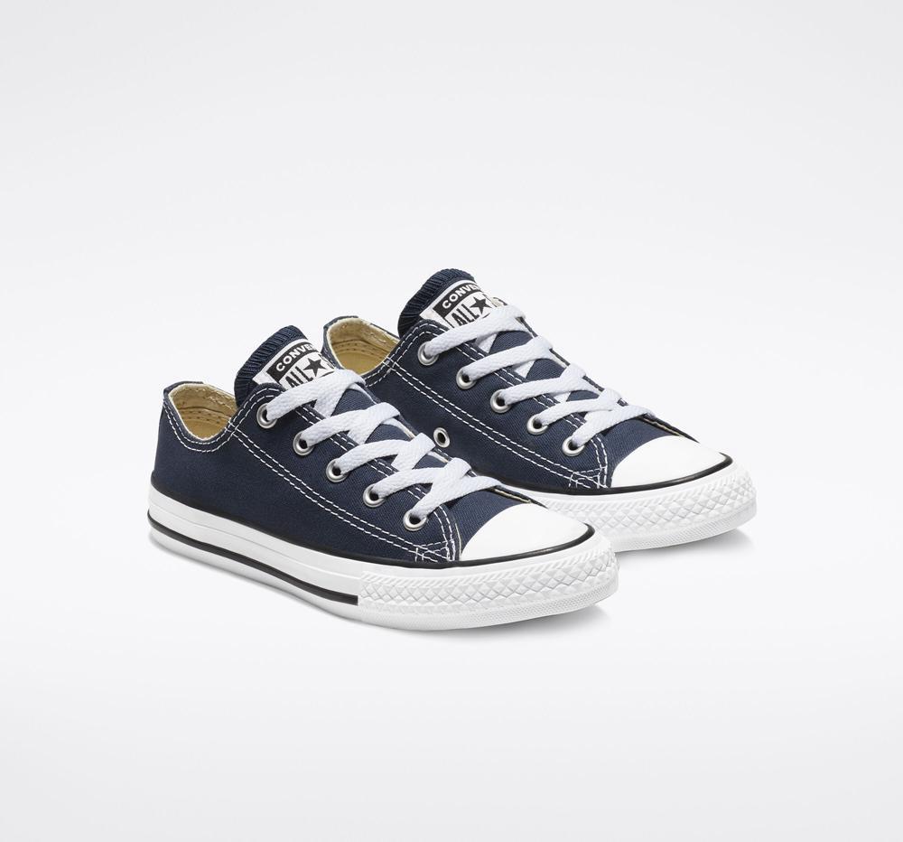 Navy Boys' Converse Chuck Taylor All Star Classic Little Kids Low Tops  India |  QRWF-53729