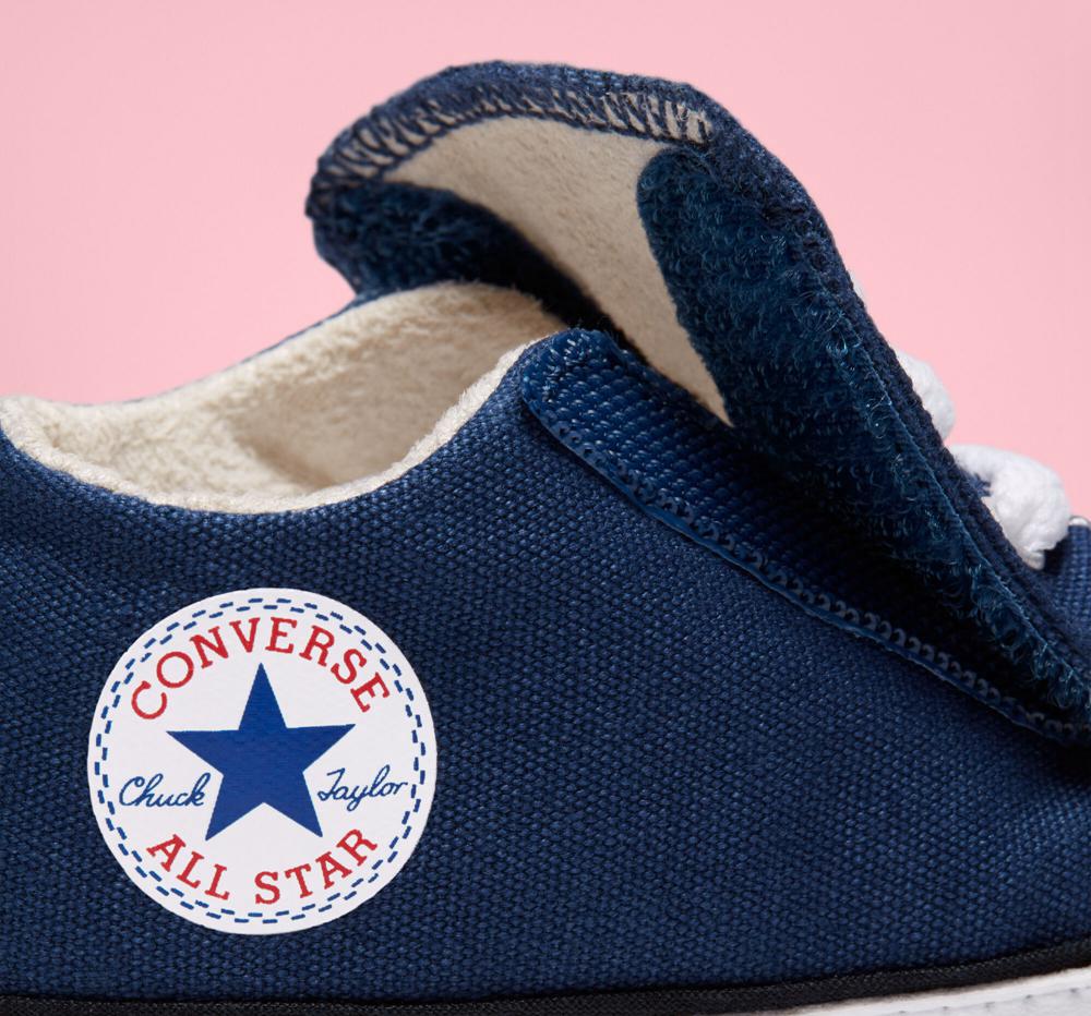 Navy / Natural Ivory / White Boys' Converse Chuck Taylor All Star Cribster Easy On Baby Mid Boots  India |  AMFG-68015