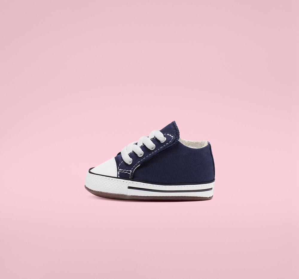 Navy / Natural Ivory / White Girls' Converse Chuck Taylor All Star Cribster Easy On Baby Mid Boots  India |  LIHY-48327