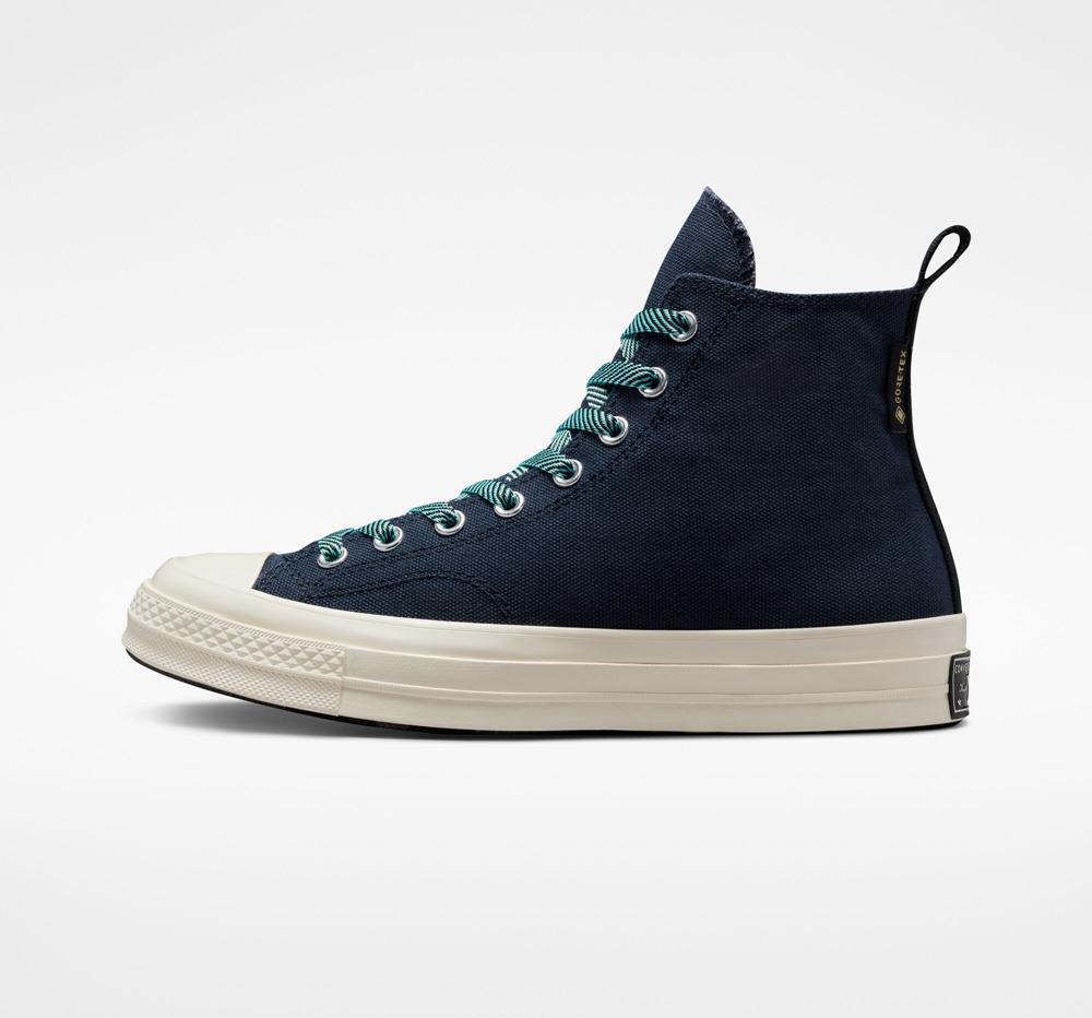 Navy Obsidian / Light Aqua / Egret Men's Converse Chuck 70 Counter Climate Gore Tex Unisex High Tops  India |  FCUA-26815