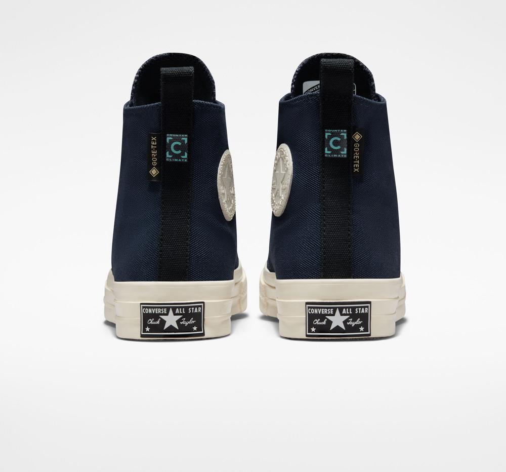 Navy Obsidian / Light Aqua / Egret Men's Converse Chuck 70 Counter Climate Gore Tex Unisex High Tops  India |  FCUA-26815