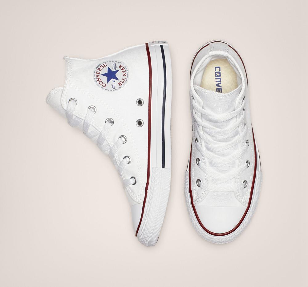 Optical White Boys' Converse Chuck Taylor All Star Classic Little Kids High Tops  India |  QCVR-43785