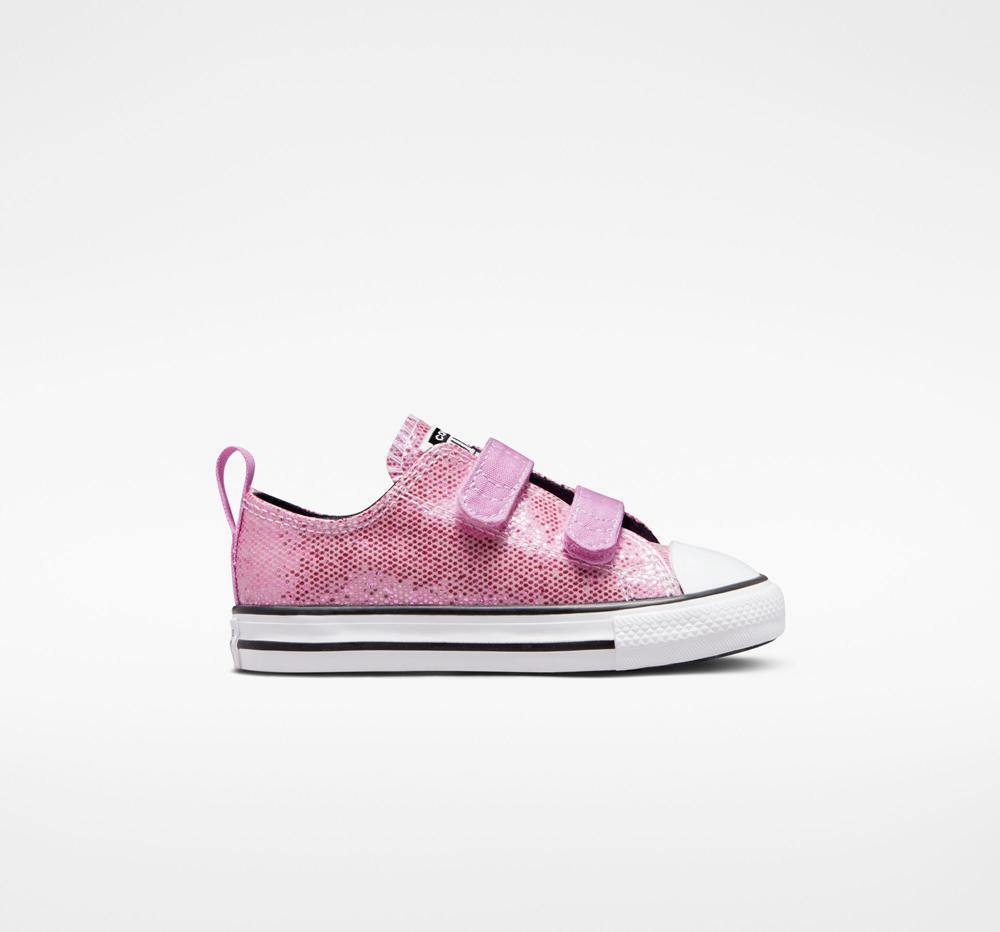 Pink / Beyond Pink / Black Girls\' Converse Chuck Taylor All Star Easy On Glitter Toddler Low Tops  India |  KXYV-47160