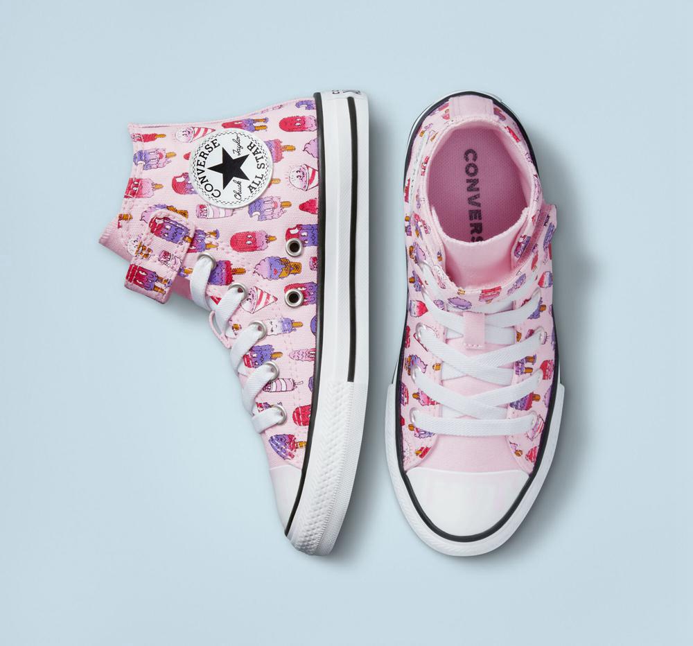 Pink Foam / Prime Pink Boys' Converse Chuck Taylor All Star Easy On Frozen Treats Little Kids High Tops  India |  IGZH-36472