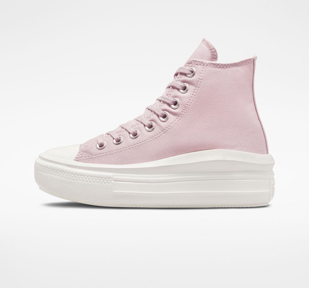 Pink Stone Mauve / Egret / Lemon Drop Women's Converse Chuck Taylor All Star Move Platform High Tops  India |  EAGM-62351