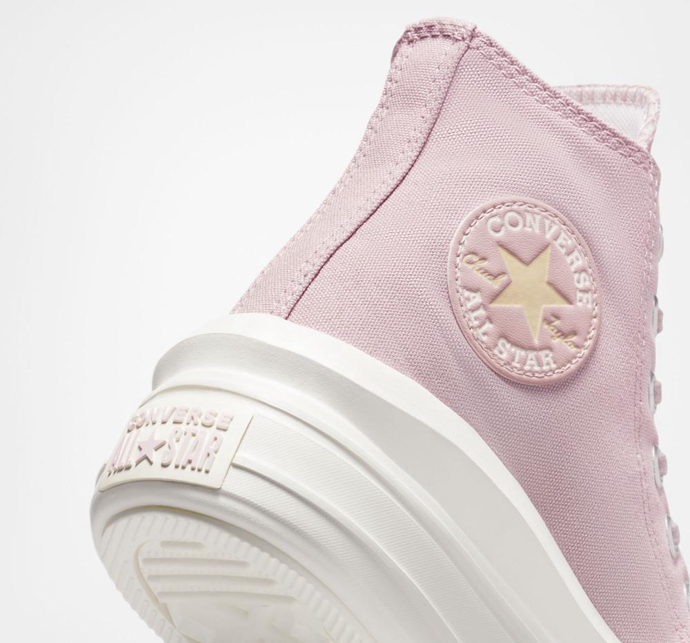 Pink Stone Mauve / Egret / Lemon Drop Women's Converse Chuck Taylor All Star Move Platform High Tops  India |  EAGM-62351