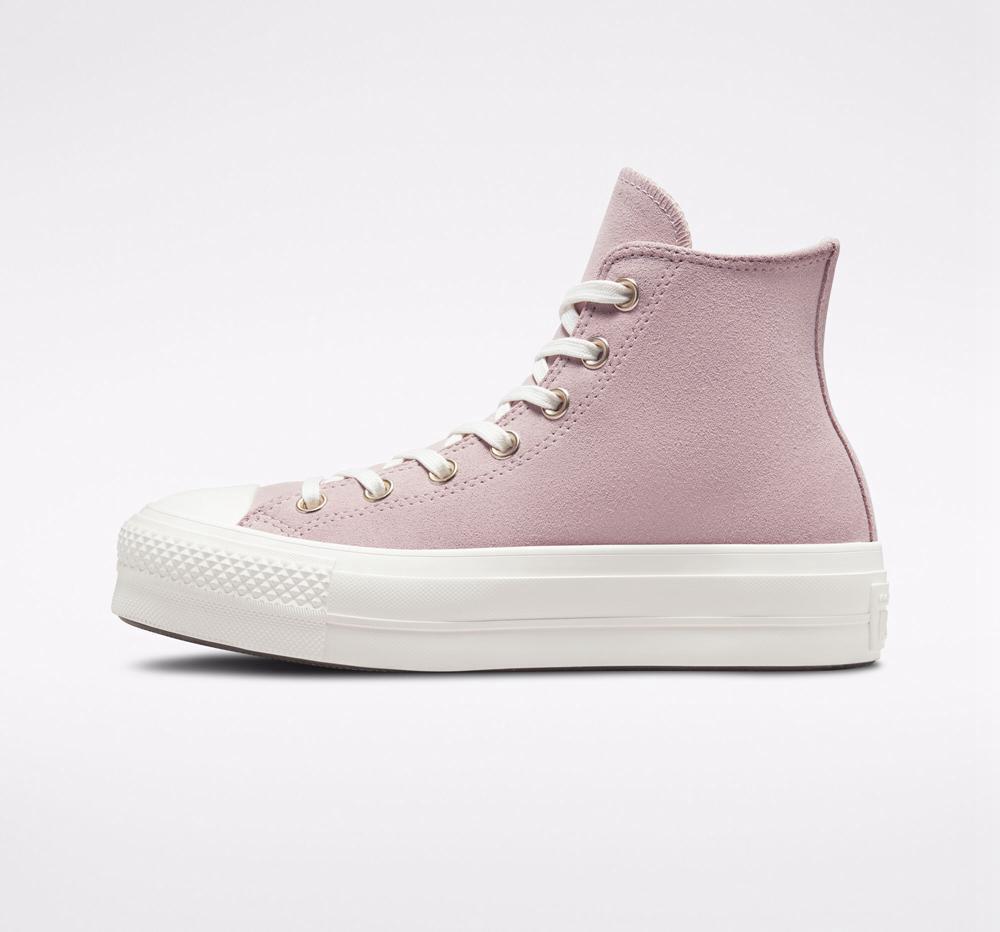 Pink Stone Mauve / Egret Women's Converse Chuck Taylor All Star Lift Platform Earthy Neutrals High Tops  India |  TCQG-23710