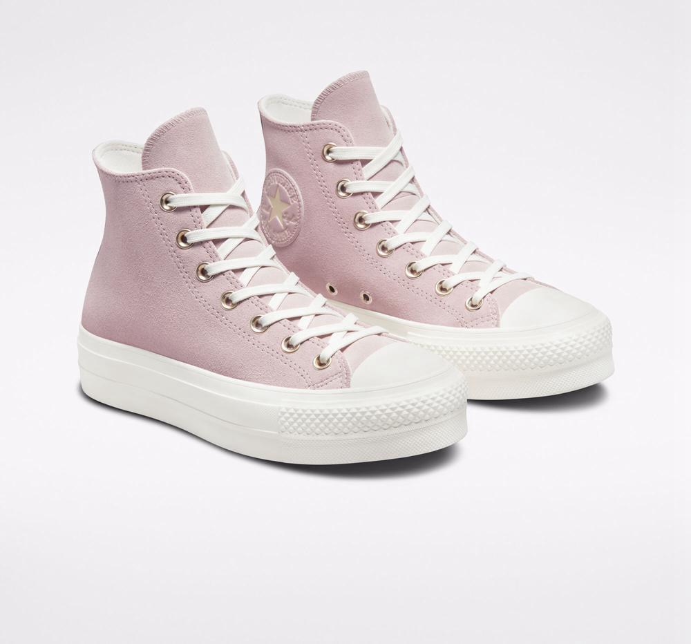 Pink Stone Mauve / Egret Women's Converse Chuck Taylor All Star Lift Platform Earthy Neutrals High Tops  India |  TCQG-23710