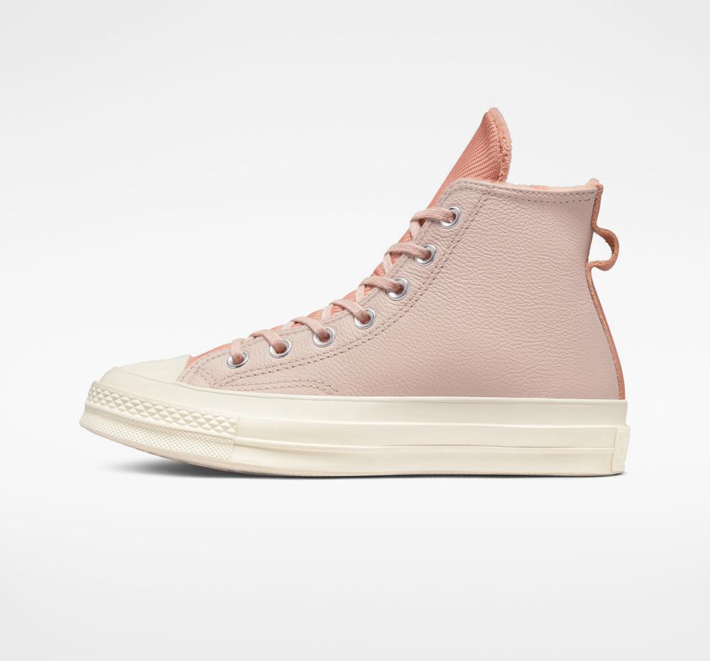 Pink Stone Mauve / Terra Blush / Egret Men's Converse Chuck 70 Counter Climate Unisex High Tops  India |  PFMO-83415